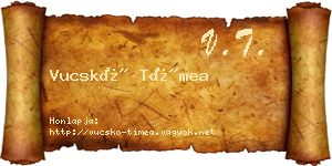 Vucskó Tímea névjegykártya